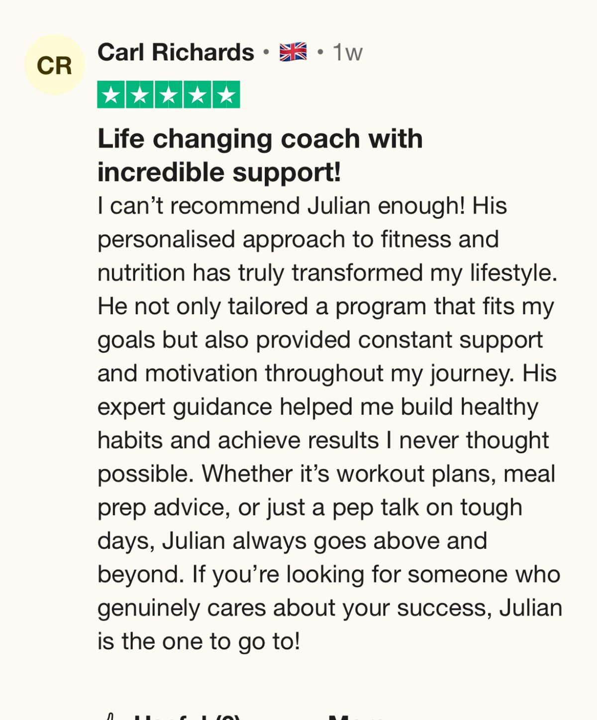 Carl's Trustpilot review